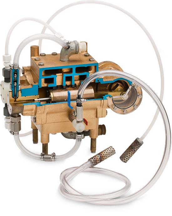 Chemical injector cutaway